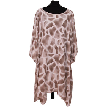 Italian Viscose Giraffe Print Tunic Top