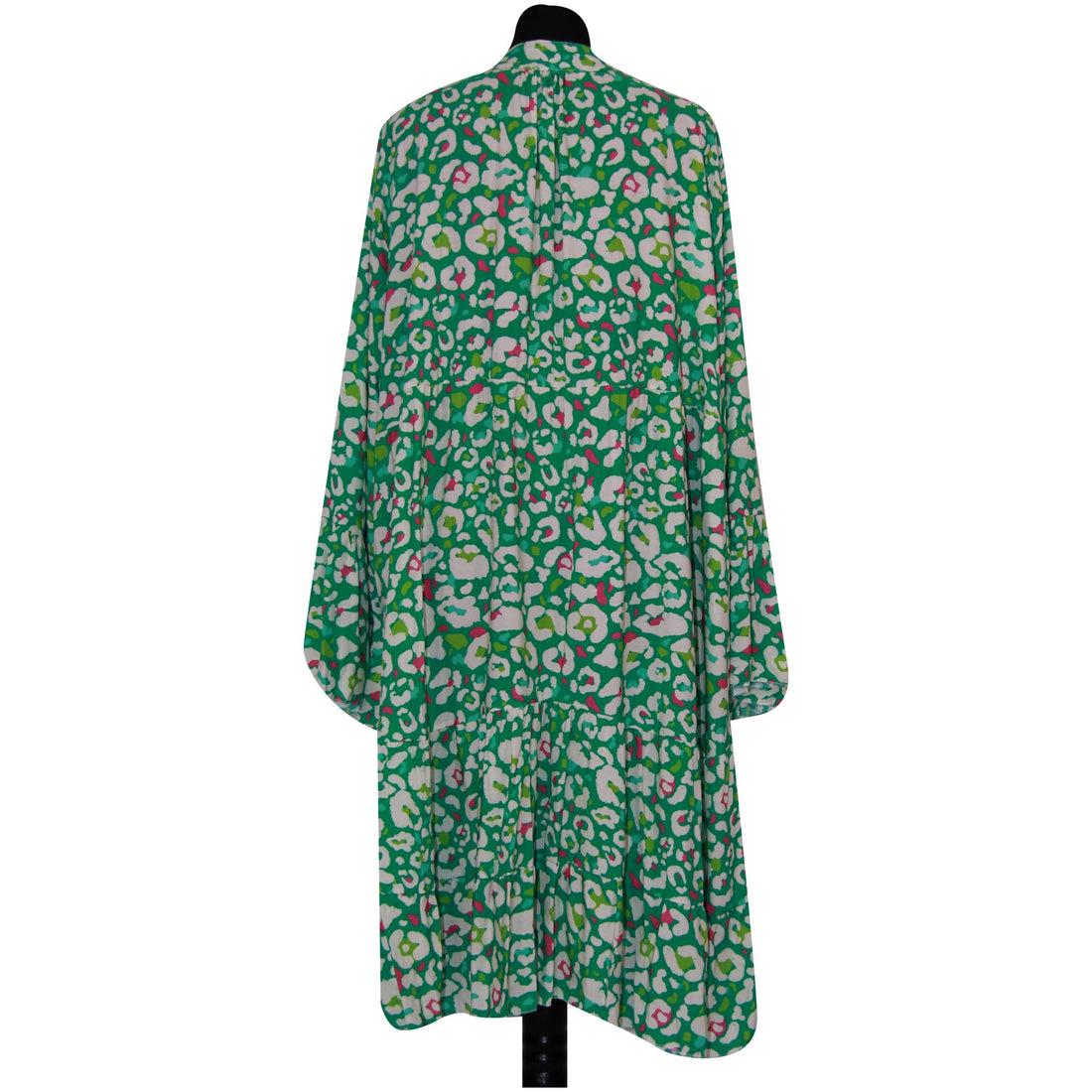 Italian Leopard Print Plus Size Smock Dress