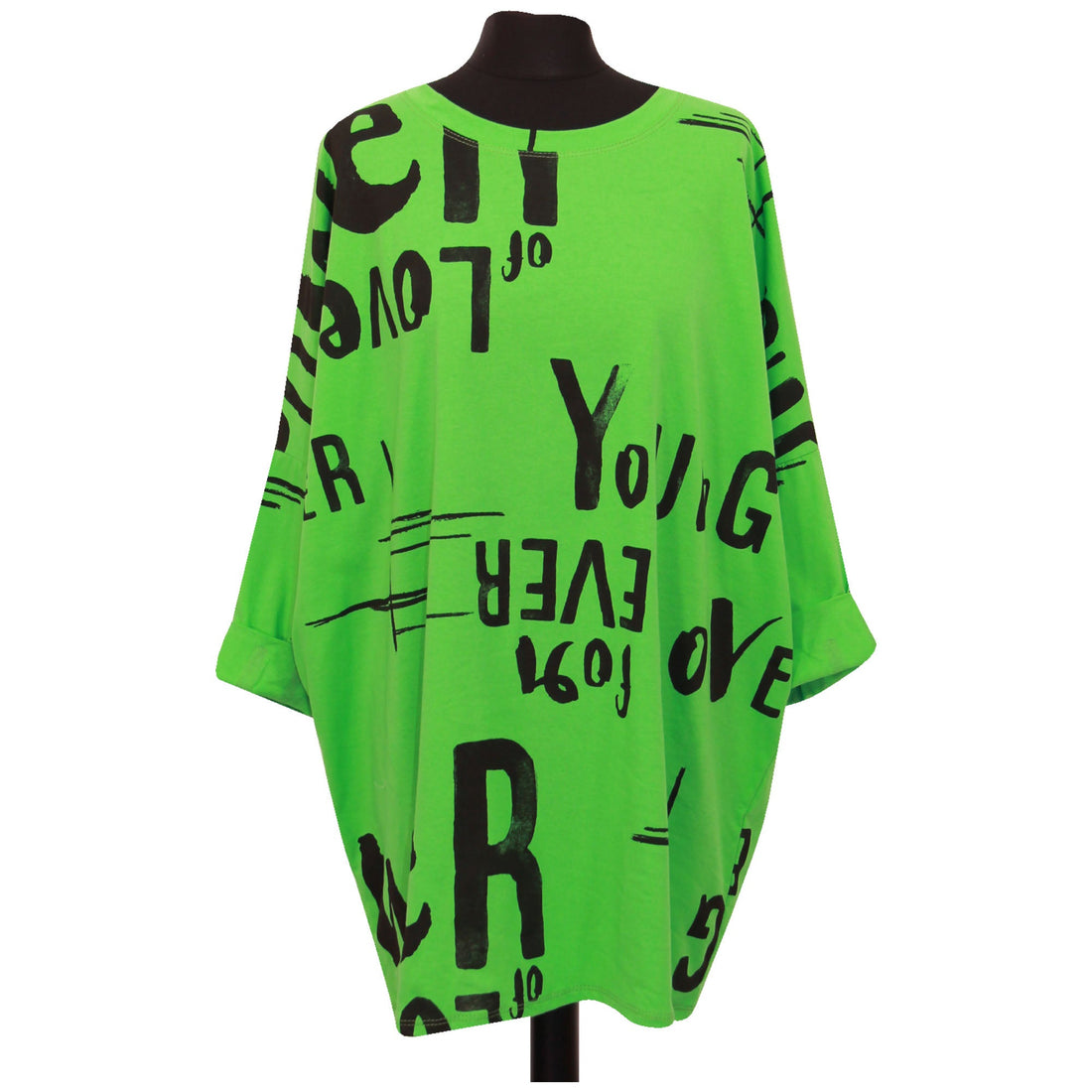 Women Italian Top Graffiti Print Shirt Top Ladies Summer T-Shirt