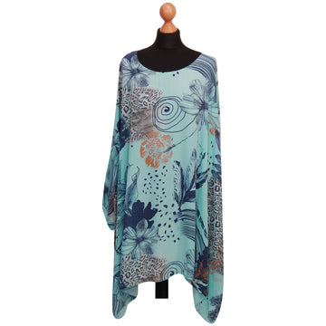 Tent Floral Elegance Plus Size Printed Top