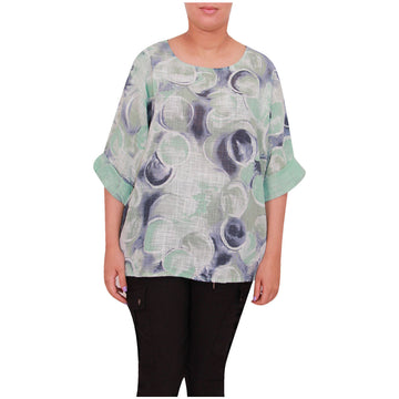 Italian Circle Print Crop Top