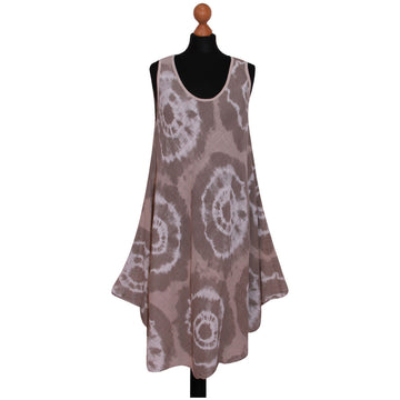 WOMEN SLEEVELESS DRESS PRINTER SKATER TIE DYE DRESS
