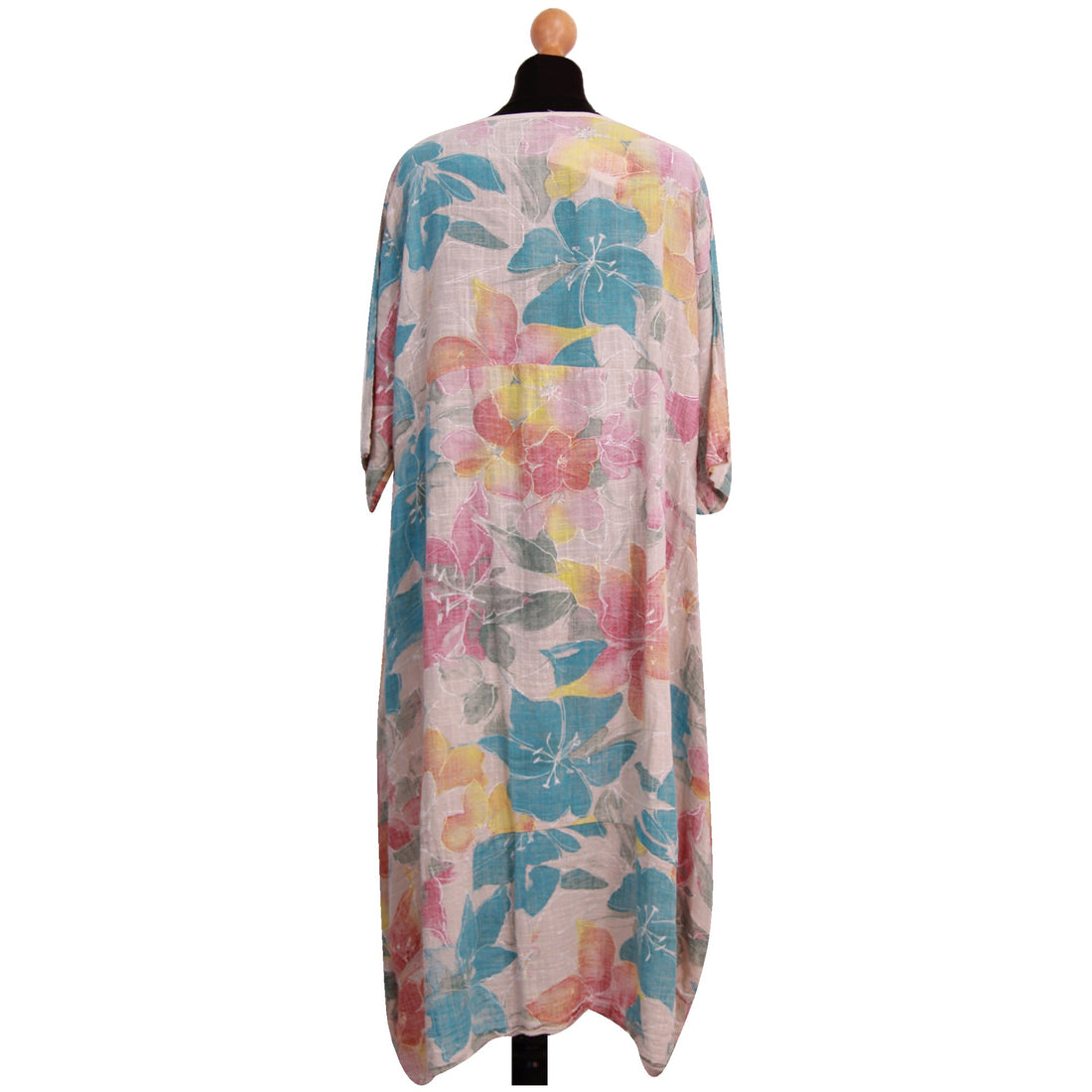 WOMEN DRESS LADIES SHORT SLEEVE PLUS SIZE PRINTED DRESS MAXI SUMMER HOLIDAYS CASUAL