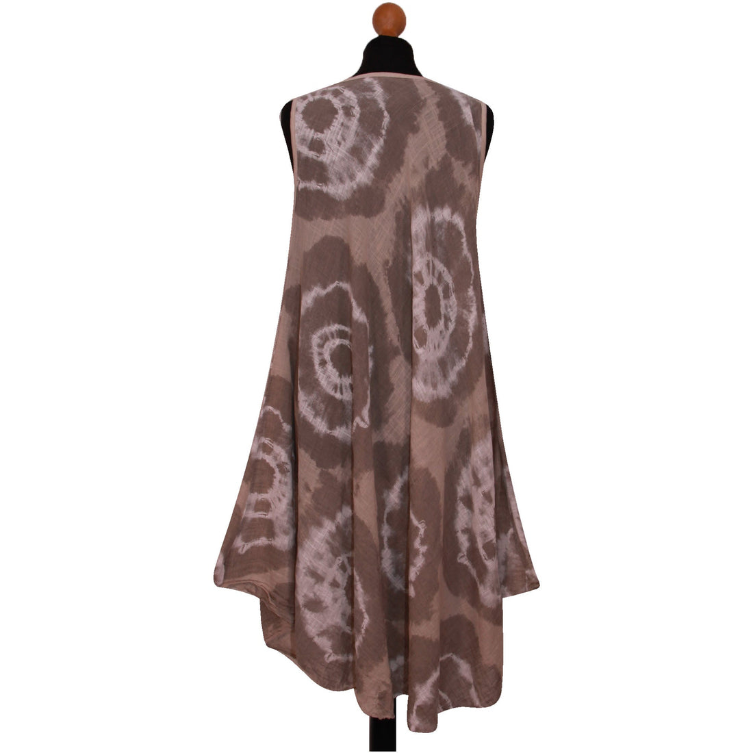 WOMEN SLEEVELESS DRESS PRINTER SKATER TIE DYE DRESS