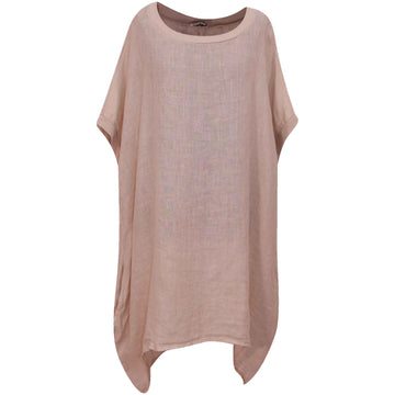 Women Italian Linen Top Shirt Summer Casual Ladies Tunic Top