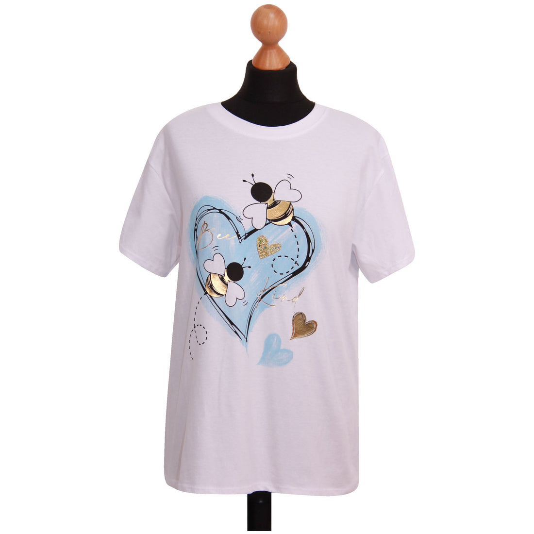 LADIES T SHIRT BE HEART PRINT WOMEN ITALIAN PRINTED TOP