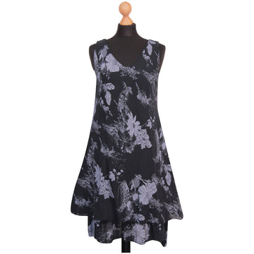 WOMEN SLEEVELESS TOP LADIES TOP MINI DRESS PRINTED TOP T SUMMER HOLIDAYS CASUAL