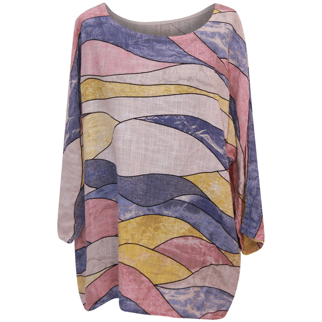 Italian Zebra Colored Printed Top Plus Size