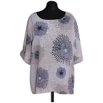 Italian Splash Print Crop Top