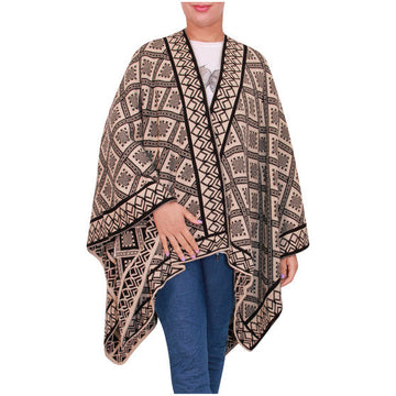 Women Shawl Ladies Aztec Cape Shawl Girls Warm Wrap Shawl