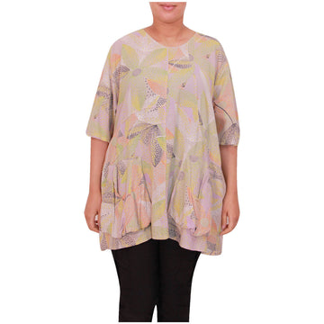 Women Italian Printed Top Ladies Quirky Pocket Top