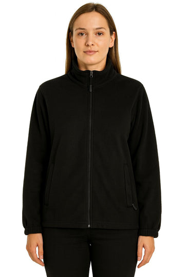 Women Fleece Zipper Jacket Open Front Warm Cosy