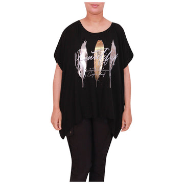 Women Italian Top Ladies Beautiful Foil Viscose Summer Top