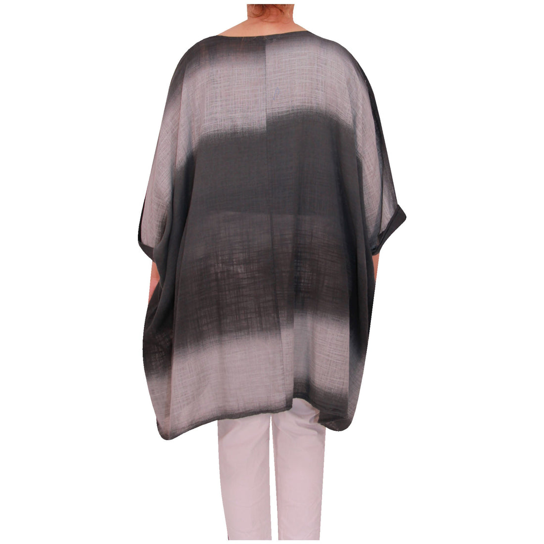 Italian Tiedye Plus Size Cotton Top With Front Pockets