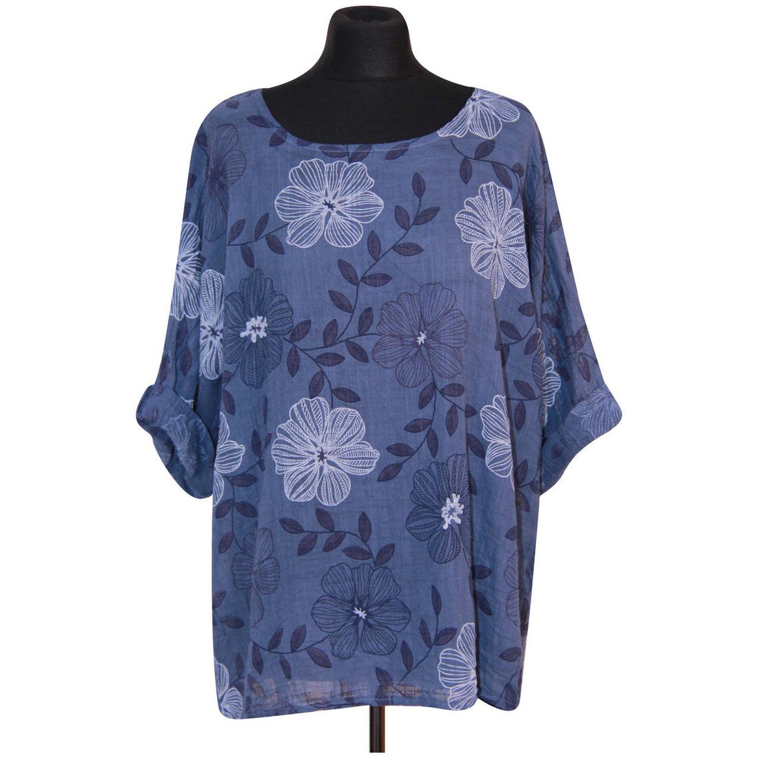 Italian Floral Print Crop Top