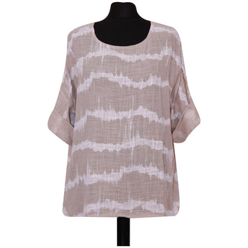 Italian Tie Dye Printed Cotton Top