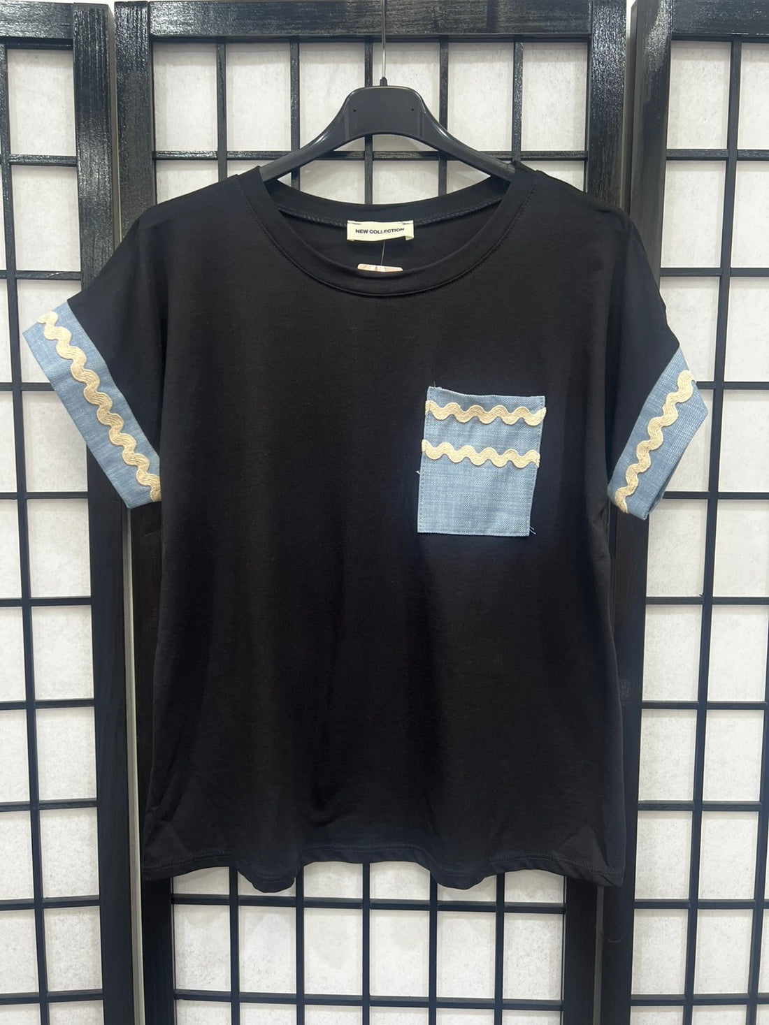 Italian Short Sleeve One Pocket Top-5188