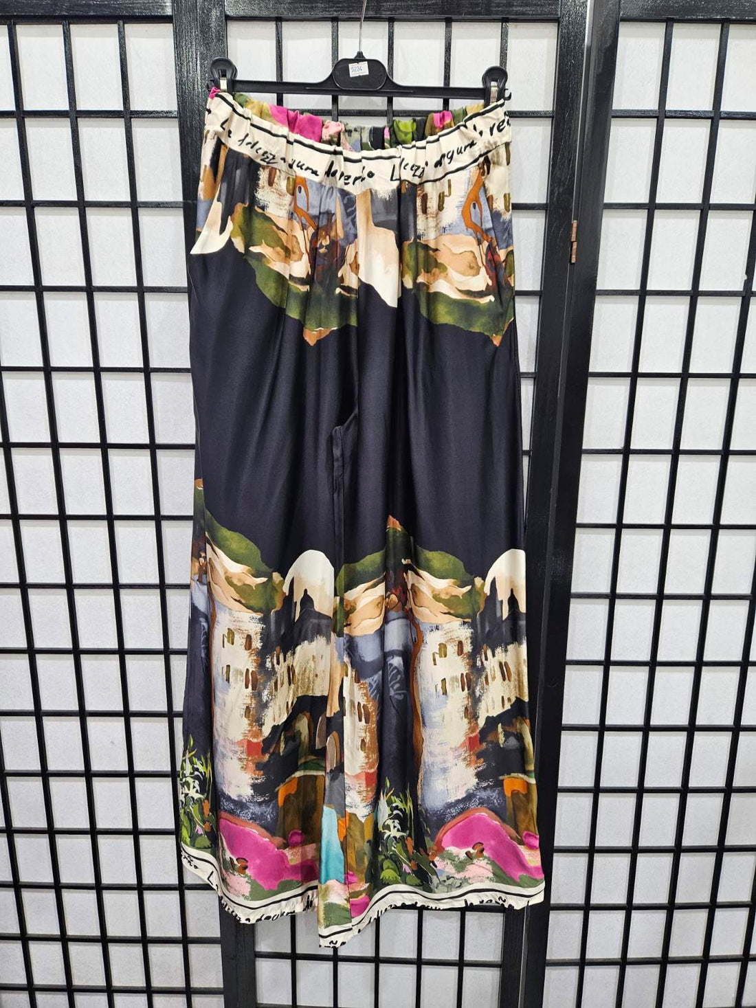 Italian Printed Satin Trouser - 5234