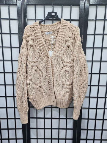 Chunky Knit Button Front Cardigan - 5066