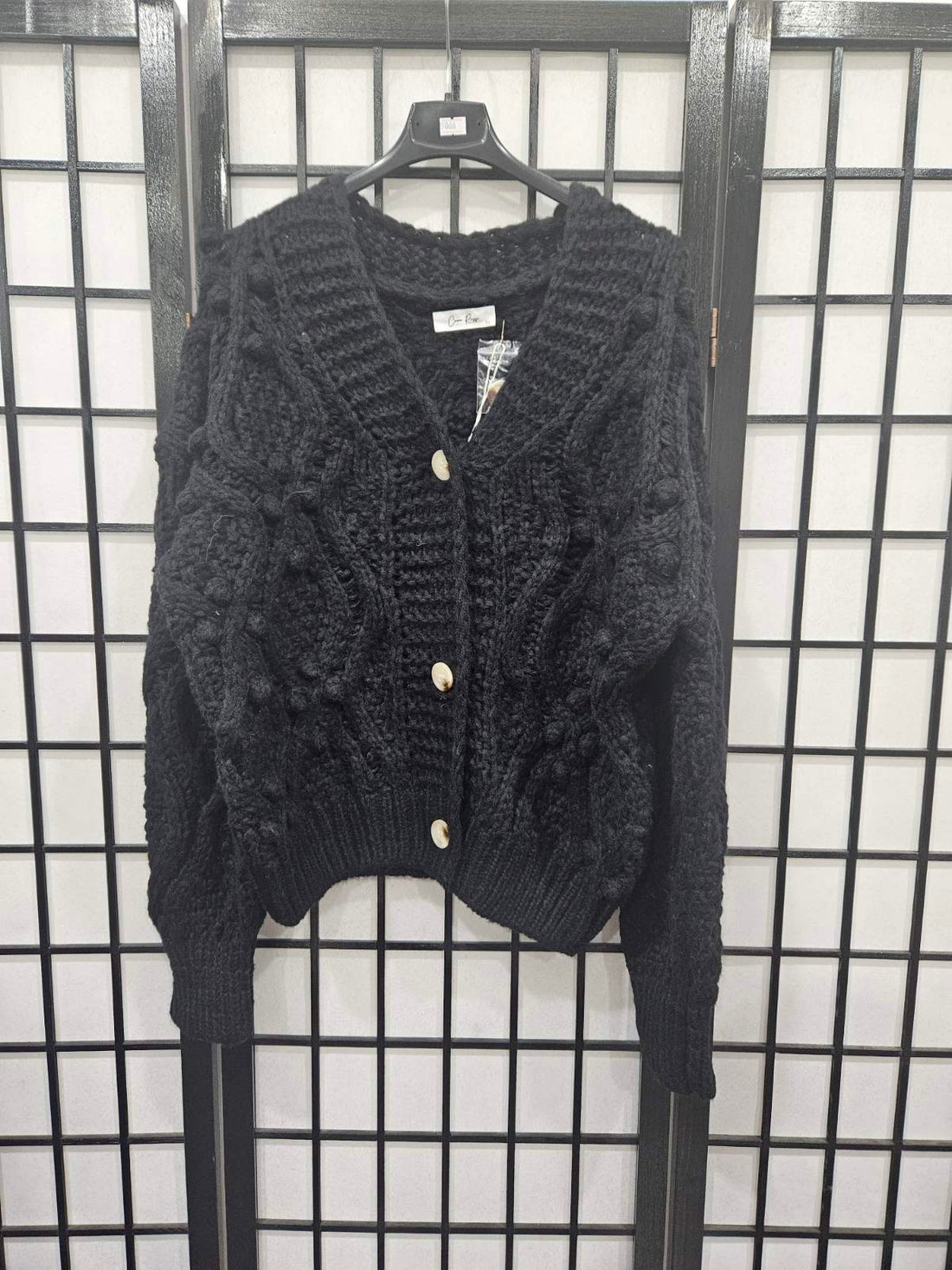Chunky Knit Button Front Cardigan - 5066
