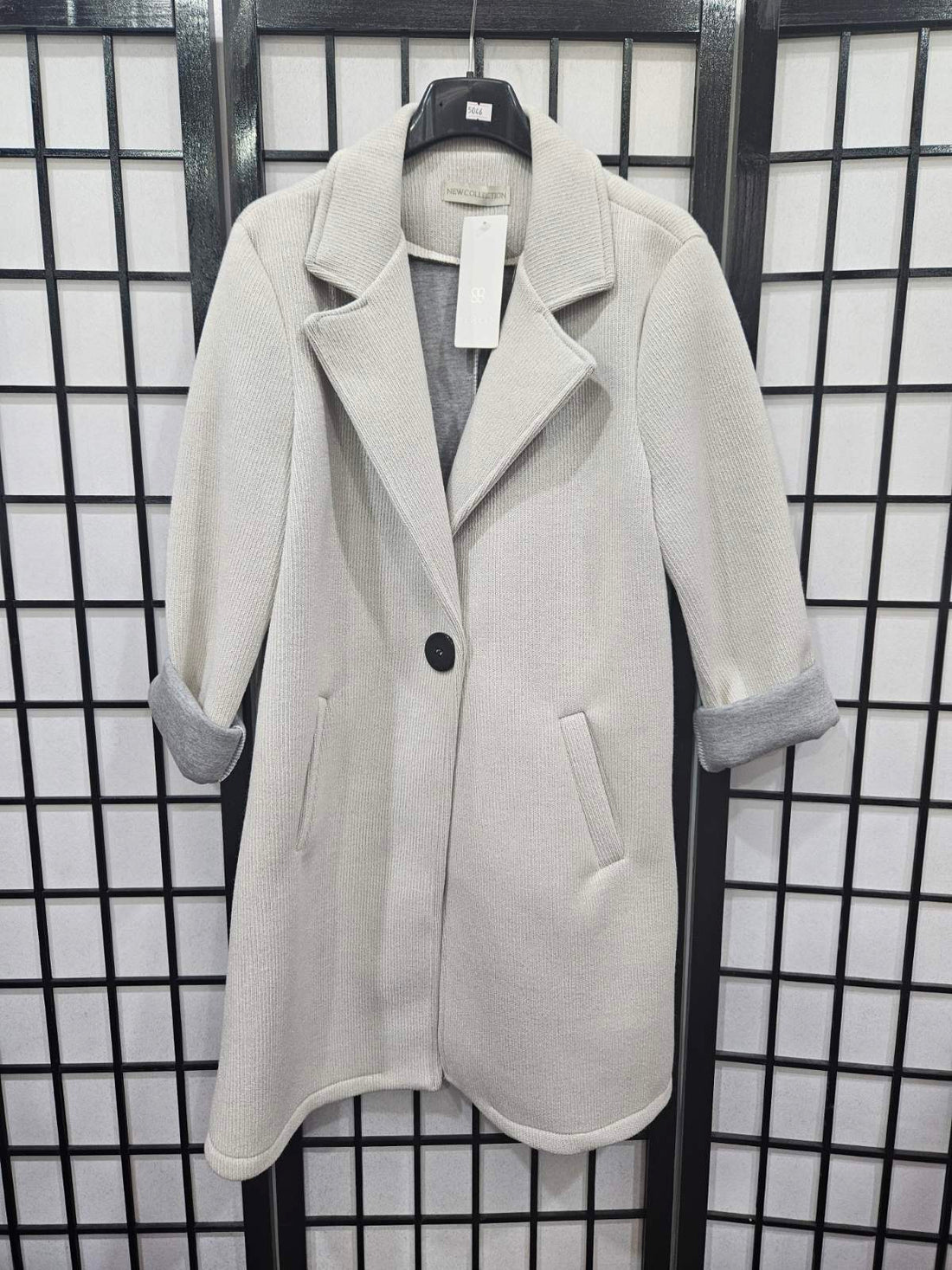 Italian One Button Jacket With Pockets- 5046