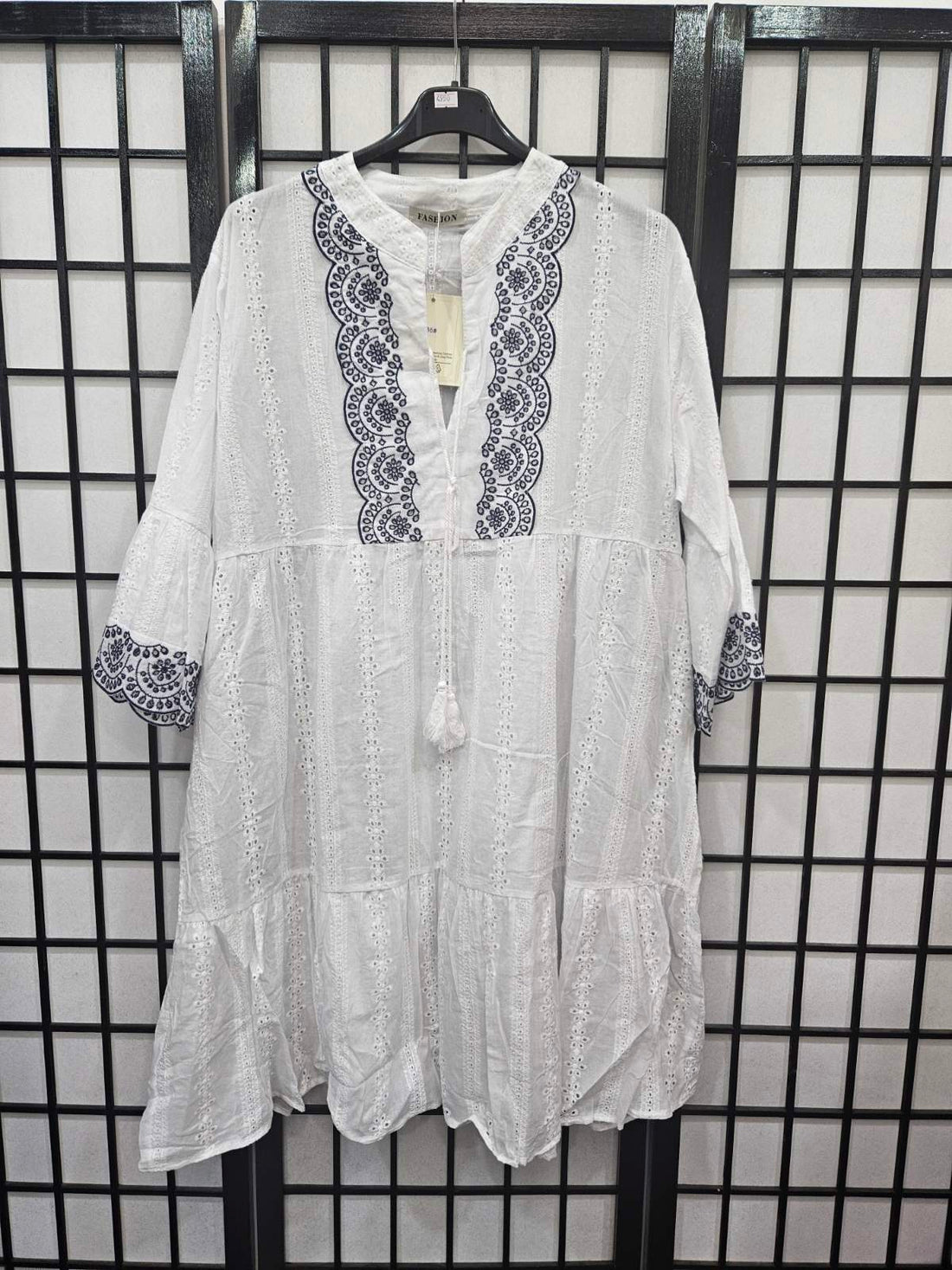 Italian Broderie Anglaise Tired Dress - 4950