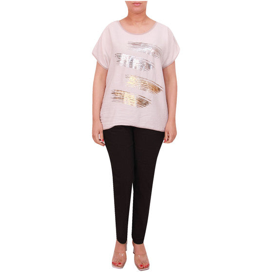Ladies Italian Top Women Printed Shirt Summer Girls Top T-shirt