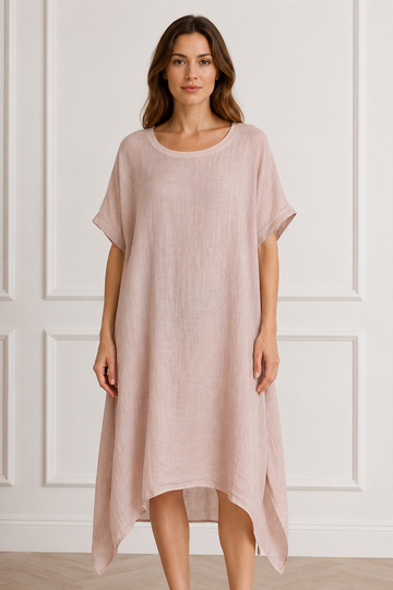 Plain Hanky Hem Oversize Dress