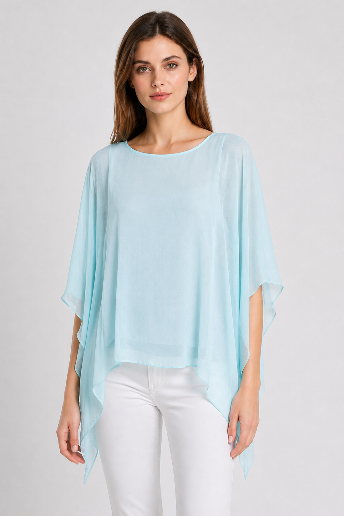 Plain Hanky Hem Oversize Top