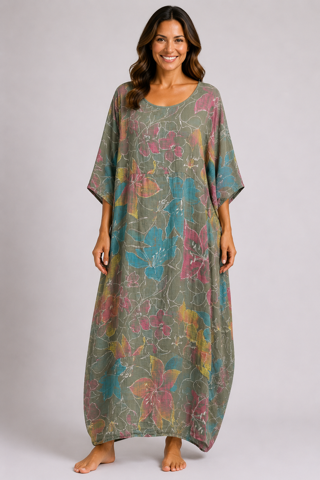 Floral Print Oversized Dress
