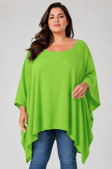 Plain Oversized Hanky Hem Top