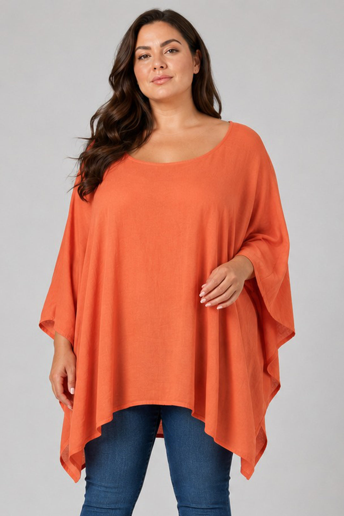 Plain Oversized Hanky Hem Top