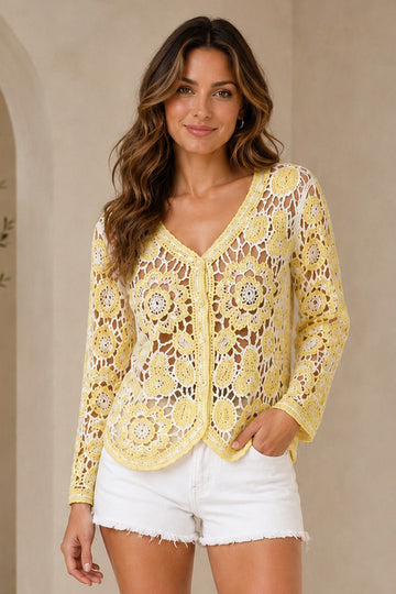 Floral Crochet Lace Cardigan