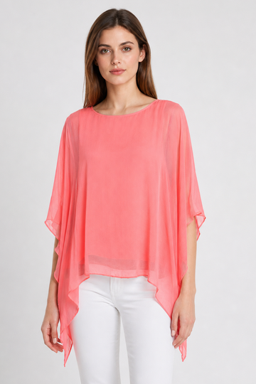 Plain Hanky Hem Oversize Top